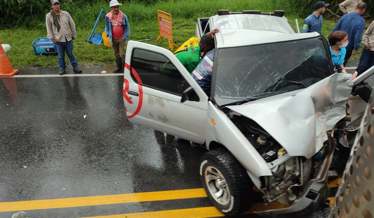 Accidente vía a Alvarado