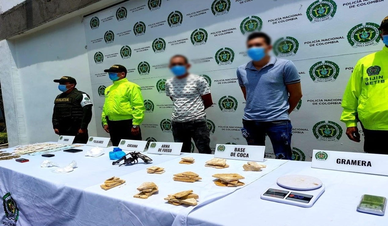 Dos hombres capturados en los barrios los Mártires y Villa María