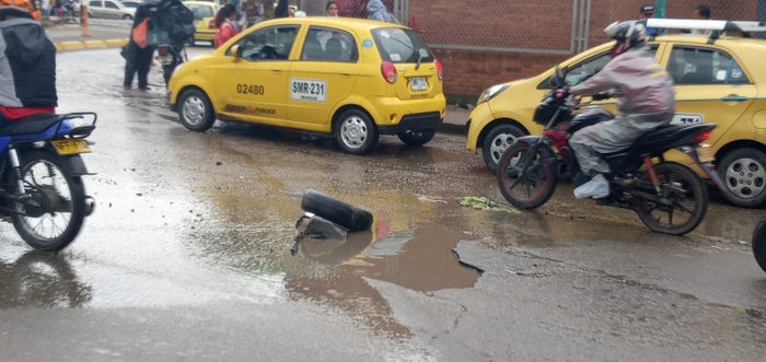 Otra dificultad en la vía cerca a la terminal de transporte