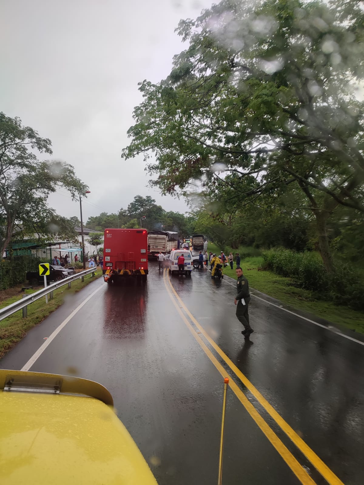 Accidente vía a Alvarado