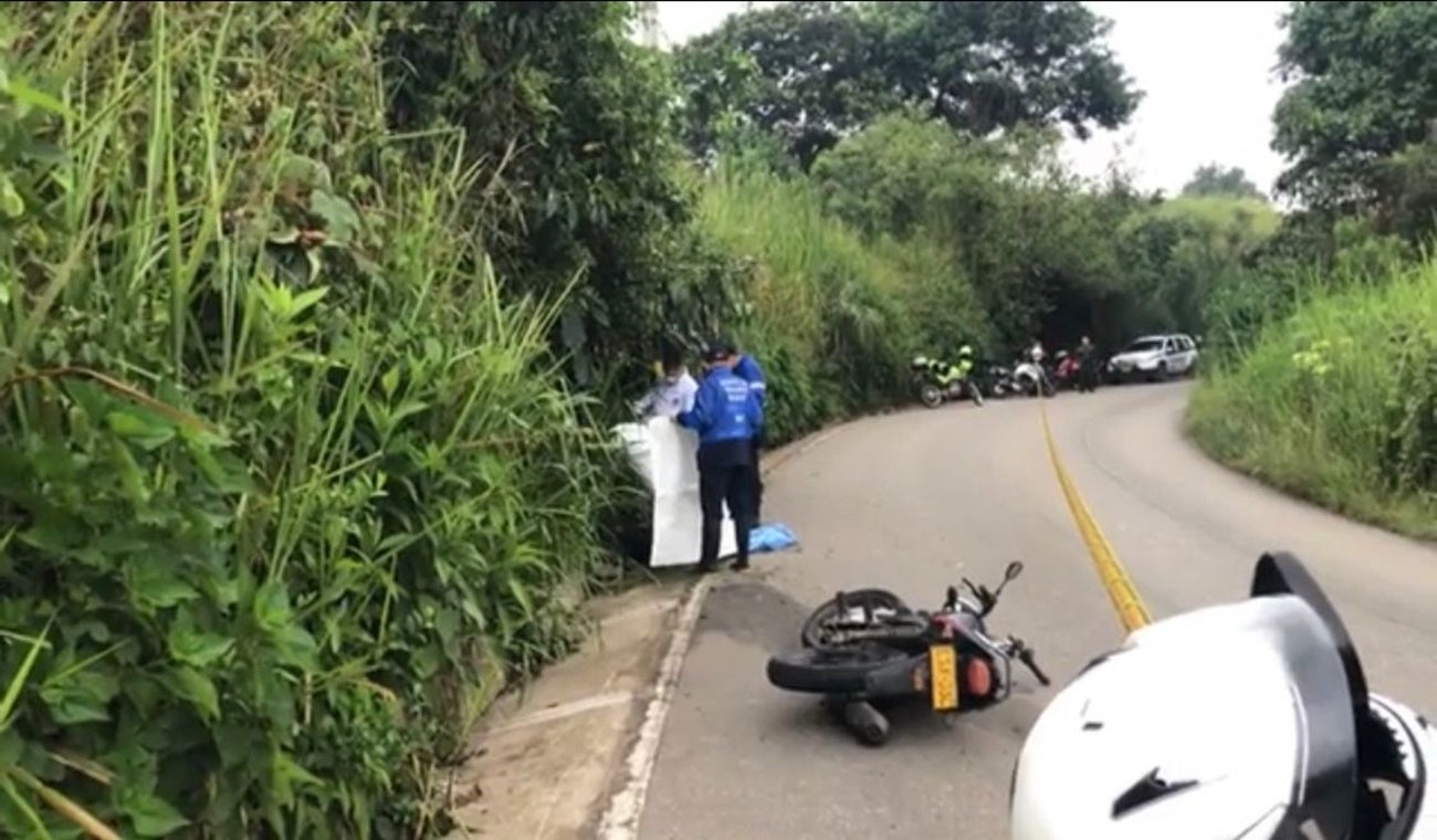Accidente en vía a San Bernardo