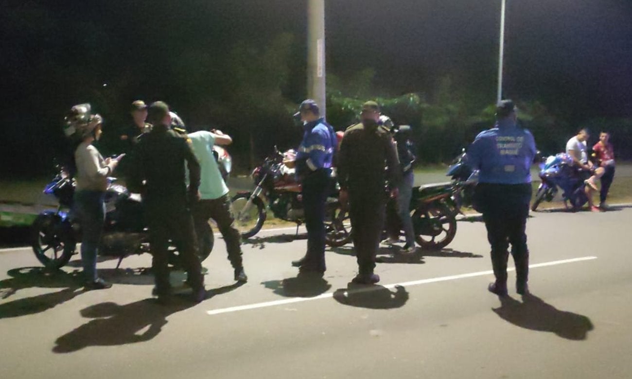 Operativos contra piques ilegales dejan cerca de 30 motocicletas inmovilizadas en Ibagué