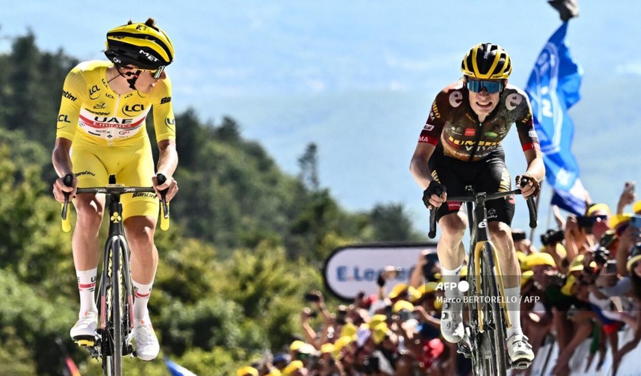 Jonas Vingegaard y Tadej Pogacar