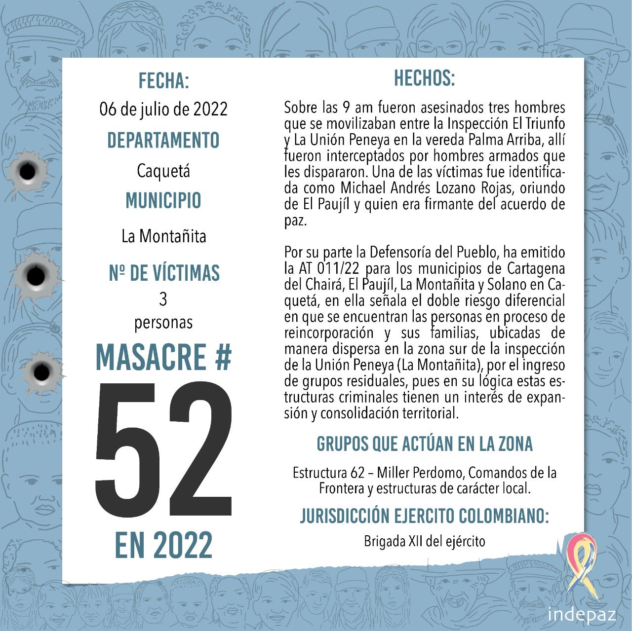 Tres personas fueron asesinadas en zona rural de La Montañita Caquetá