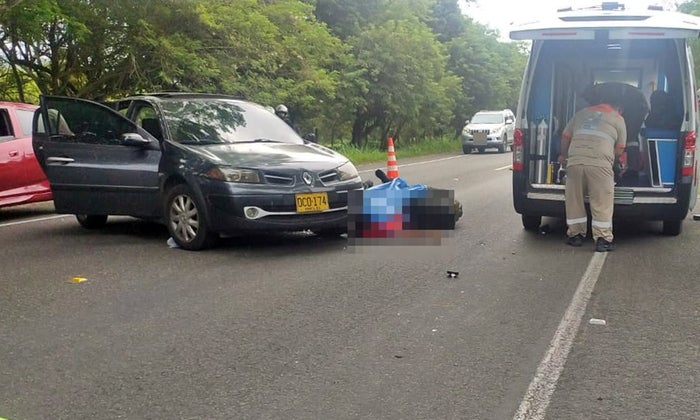 Falleció motociclista tras chocar contra particular en inmediaciones de Los Olivos, vía al peaje de Gualanday