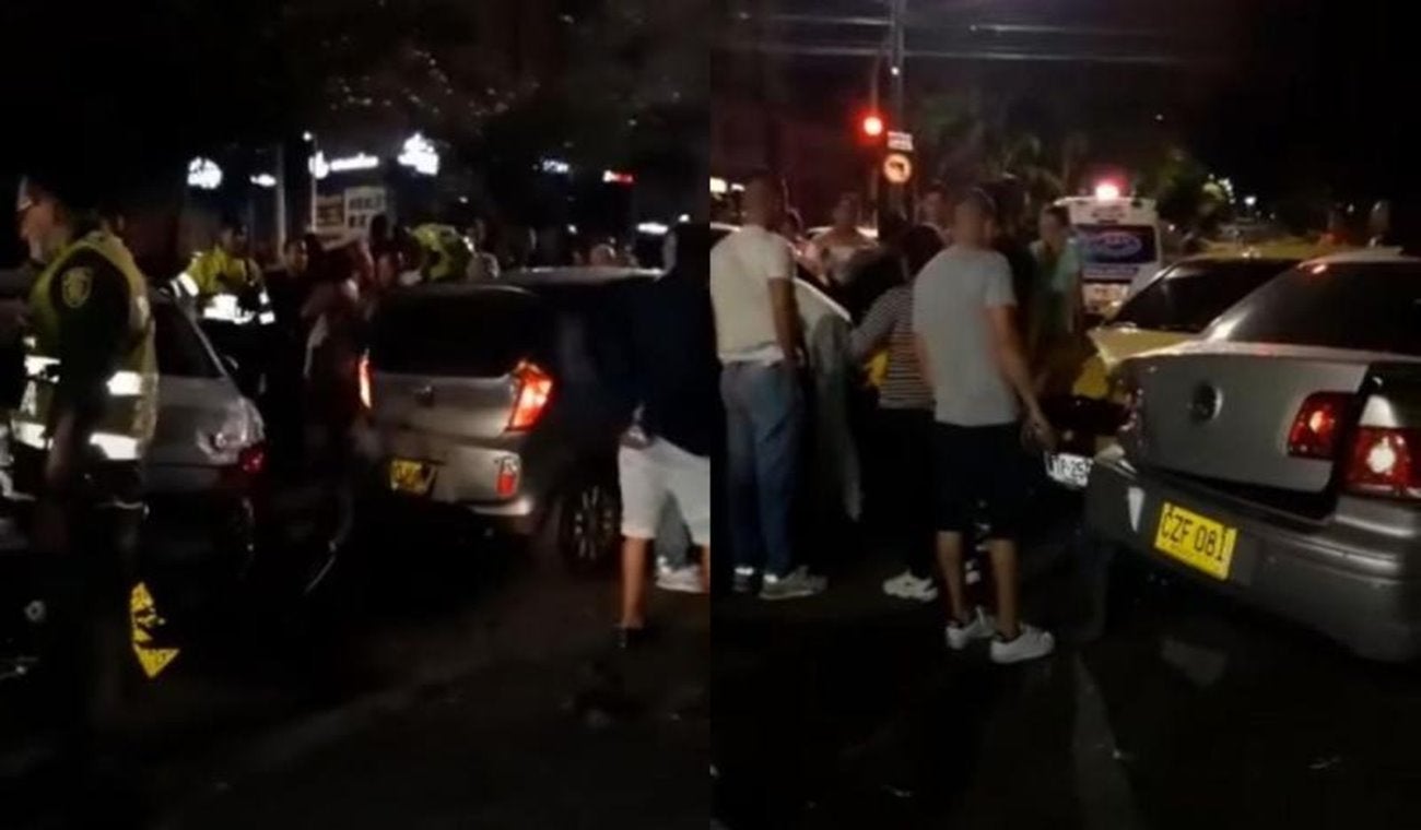 Violento choque múltiple se registró en inmediaciones del semáforo del Palermo