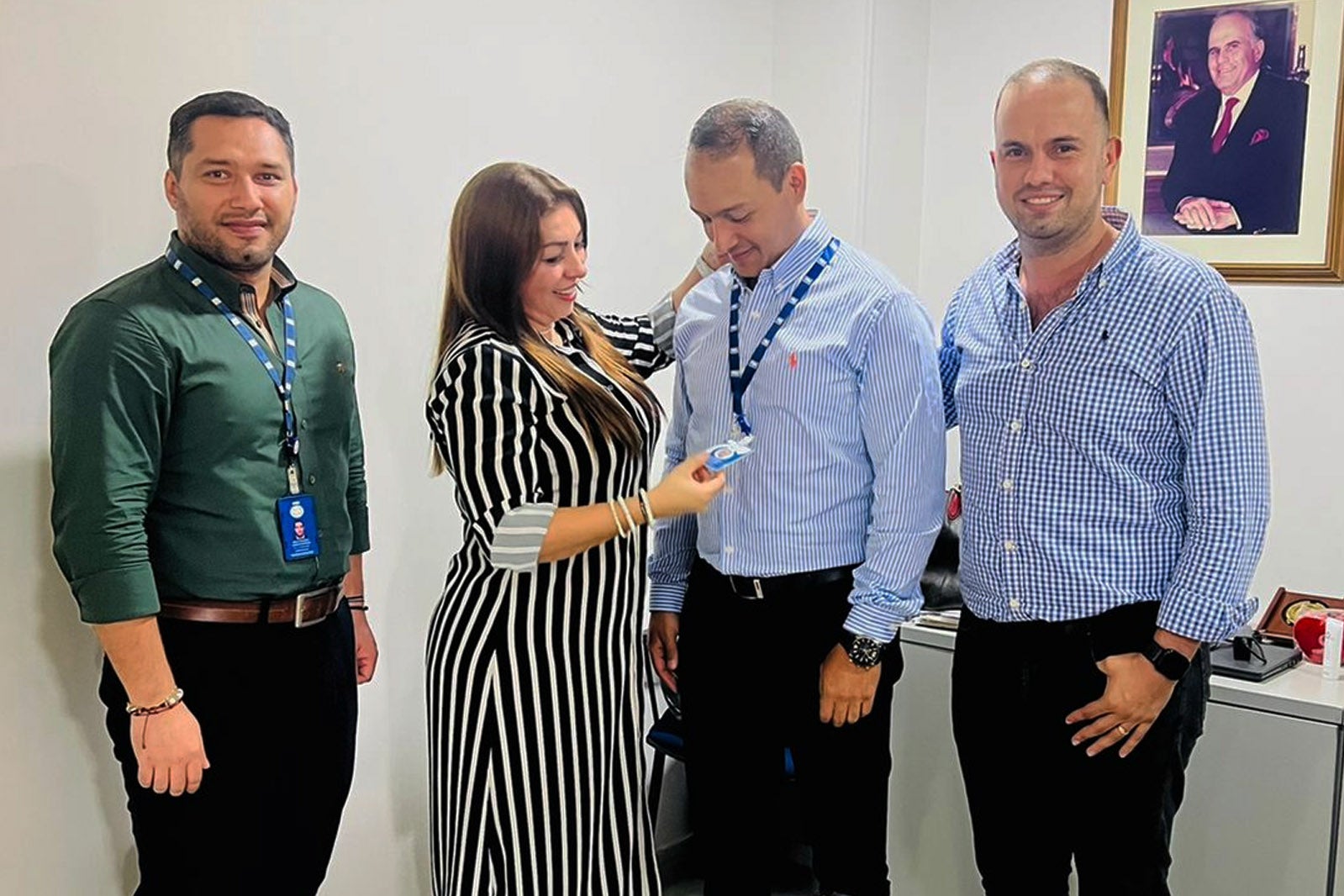 Posesión Diego Visash RCN Radio Huila, con Claudia Aristizabal, Mauricio Robayo y Diego Cabezas