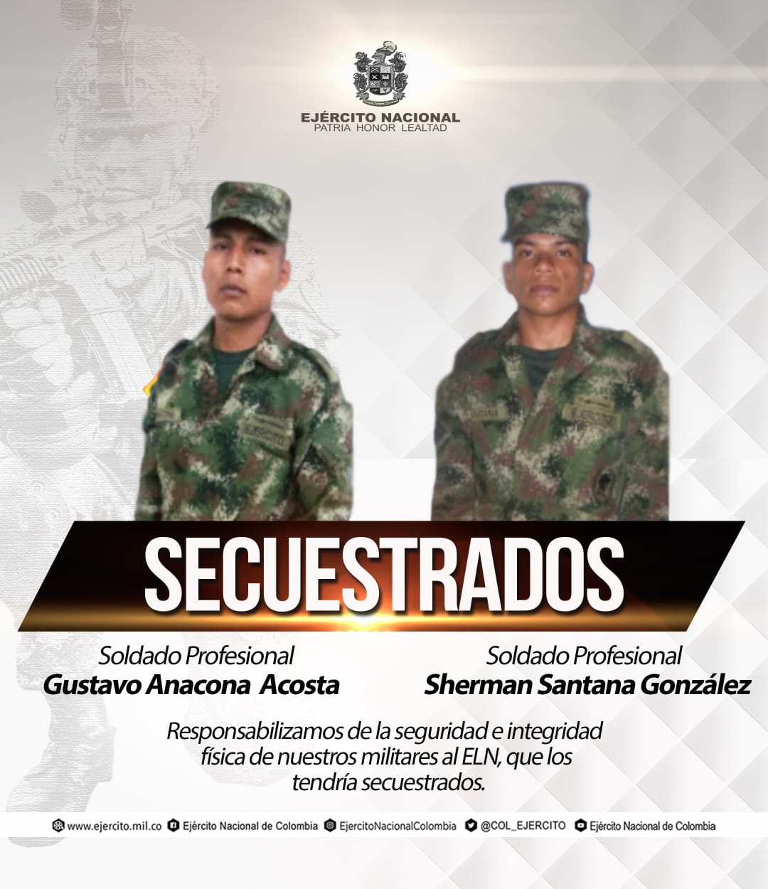Denuncia, ELN, Ejército, Arauca, secuestro
