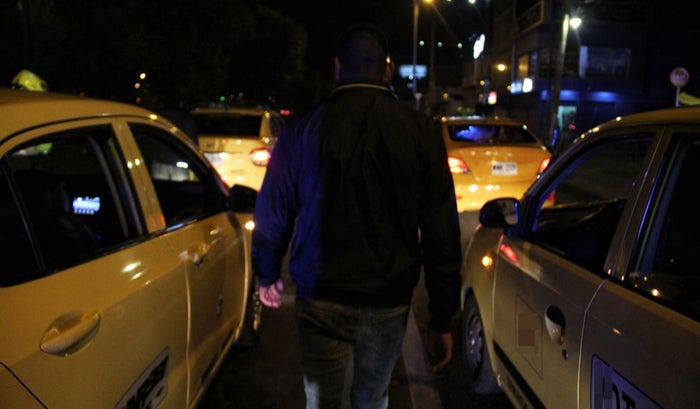 Taxistas en jornada nocturna