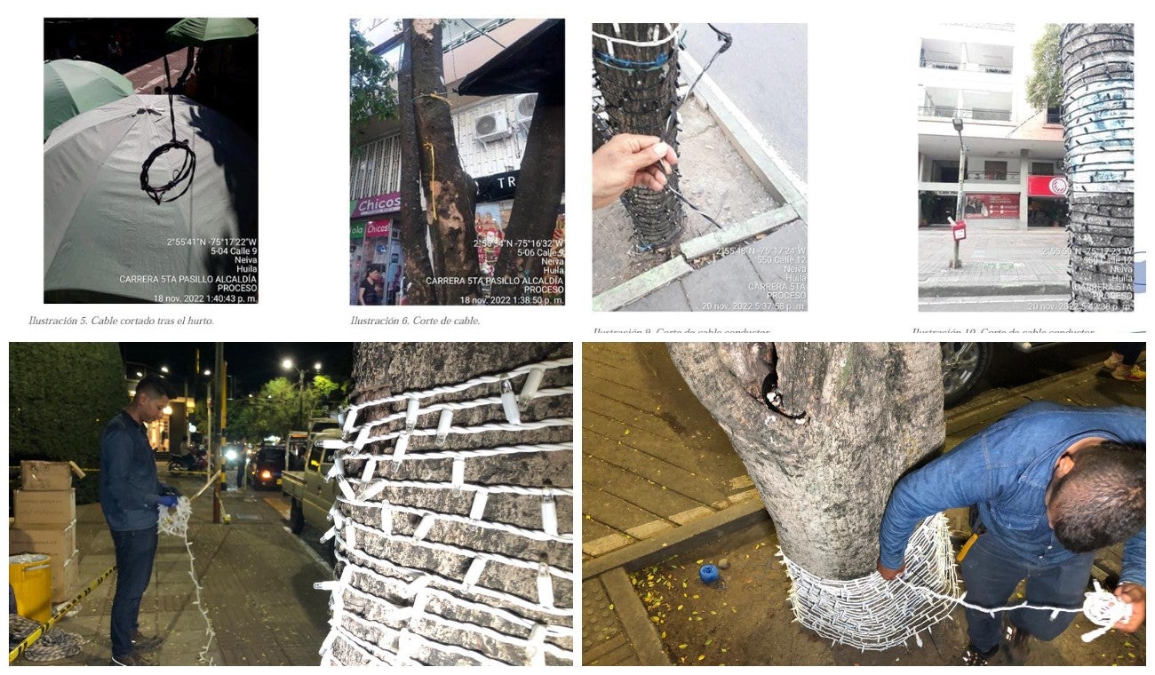 No se ha inaugurado alumbrado navideño y ya se lo están Hurtando