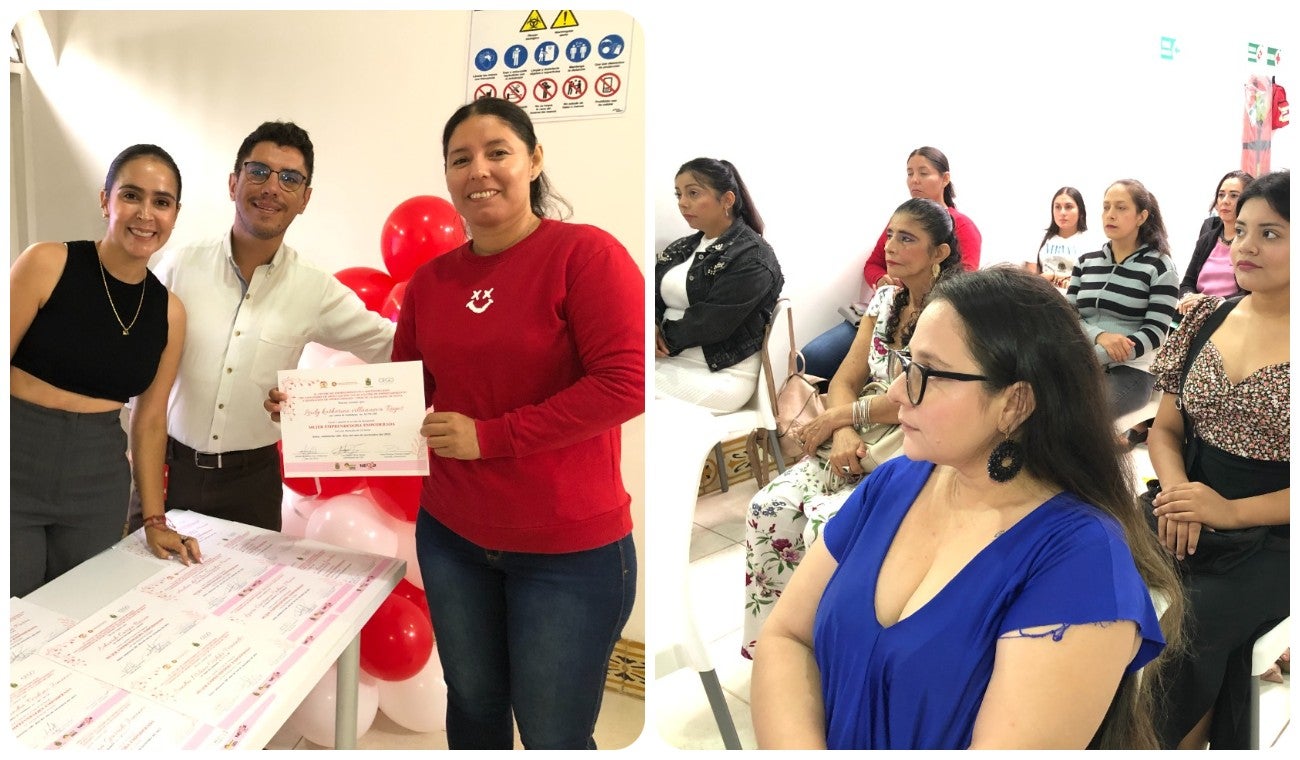 Mujeres emprendedoras capacitadas en prácticas empresariales