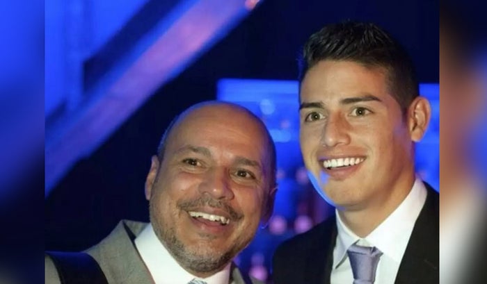 James Rodríguez y su padrastro Juan Carlos Restrepo