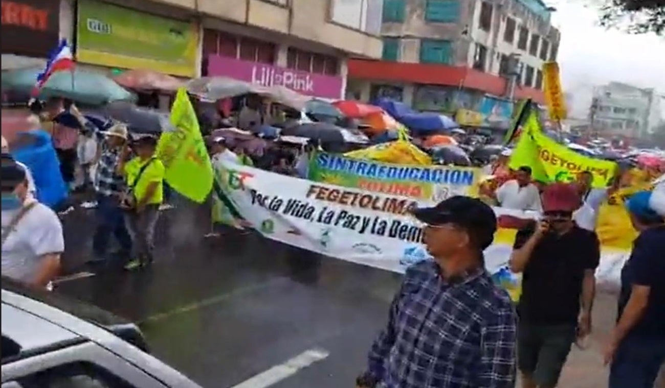 Marcha apoyando a Petro Ibagué