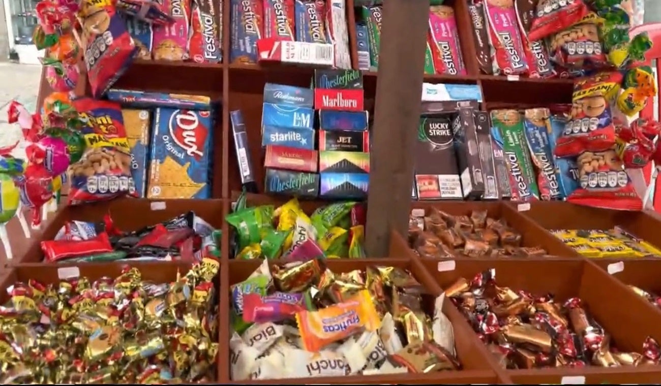 Carro de venta ambulante de dulces