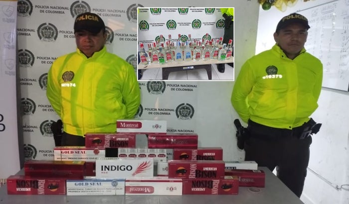 Policía incautó gran cantidad de licor y cigarrillos de contrabando en Ibagué