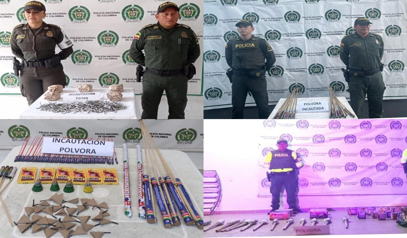 Policía entregó el balance de incautaciones de pólvora en el Tolima
