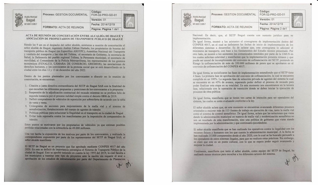 Acta de mesa de concertación pag 1 y 2