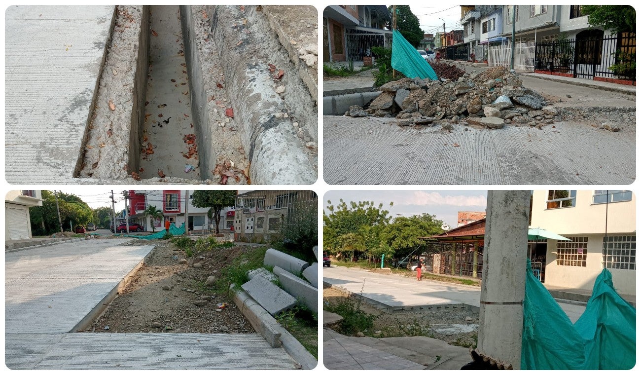 Escombros y vías afectan la comuna dos