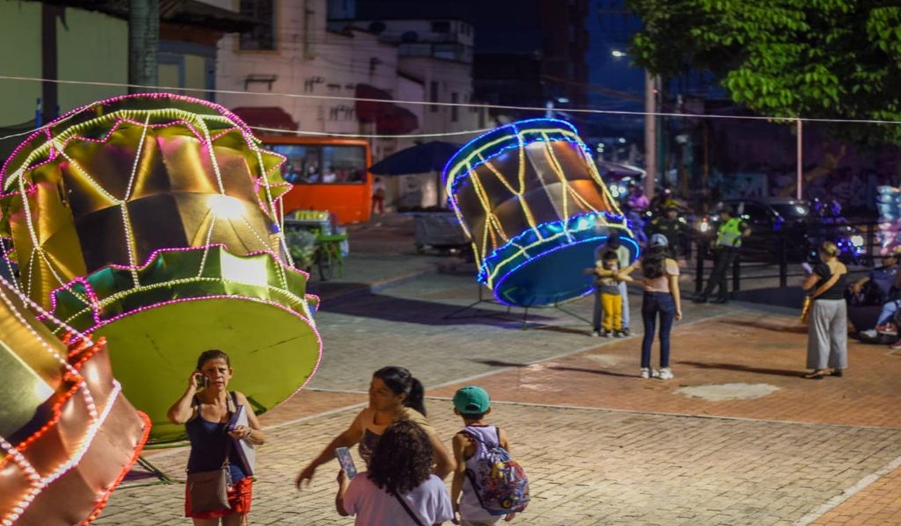 Alumbrado navideño parque de la Música de Ibagué
