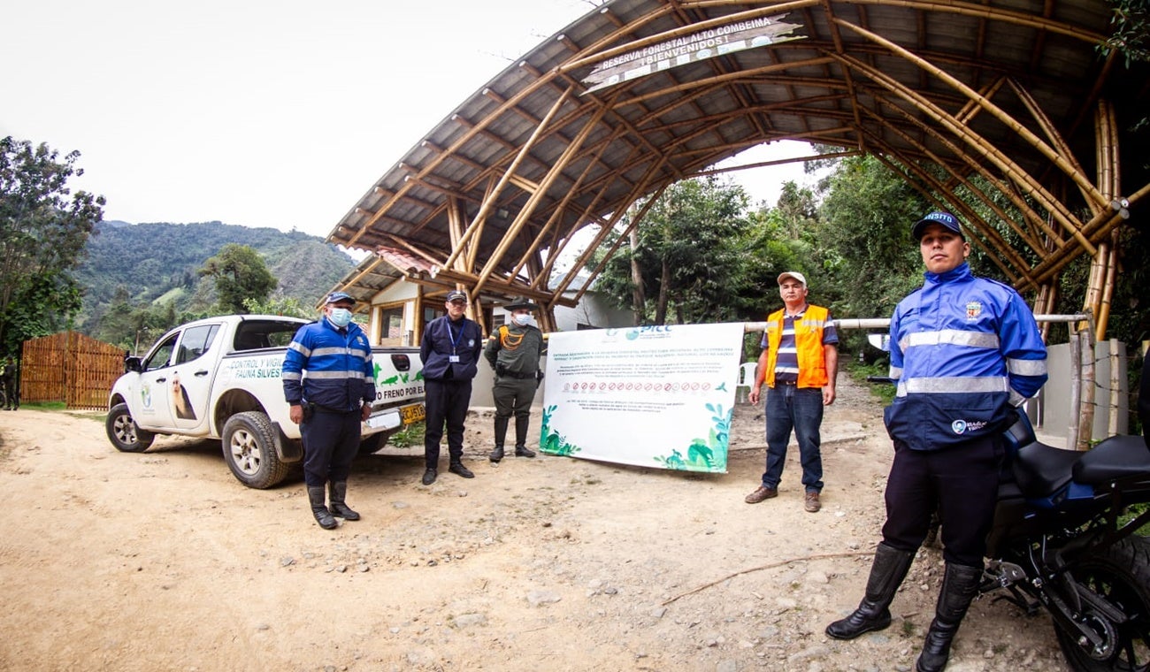 Puntos de control en el Cañón del Combeima