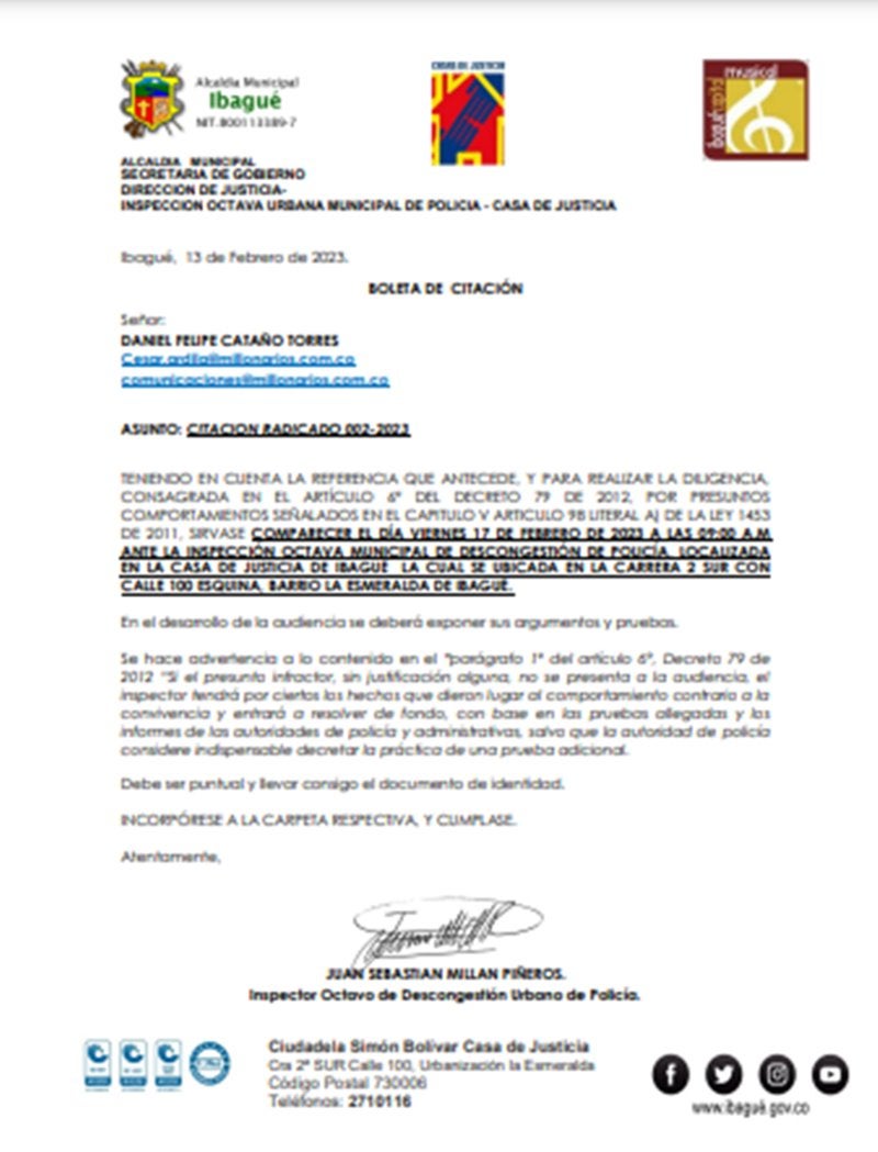 citacion cataño