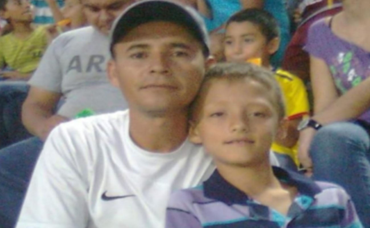 Jarol Valencia y el papá