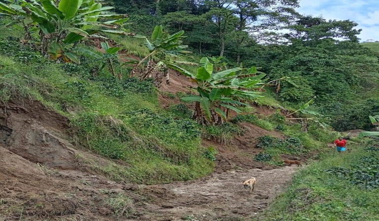 Lluvias y deslizamiento en Chaparral