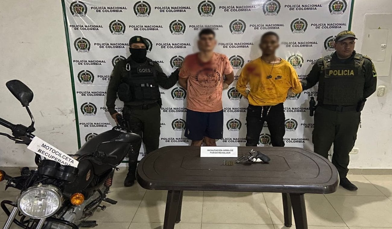 En cinematográfico operativo cayeron los alias ‘Tete y El Puma’, sicarios al servicio de ‘Guadaña’ en Armero