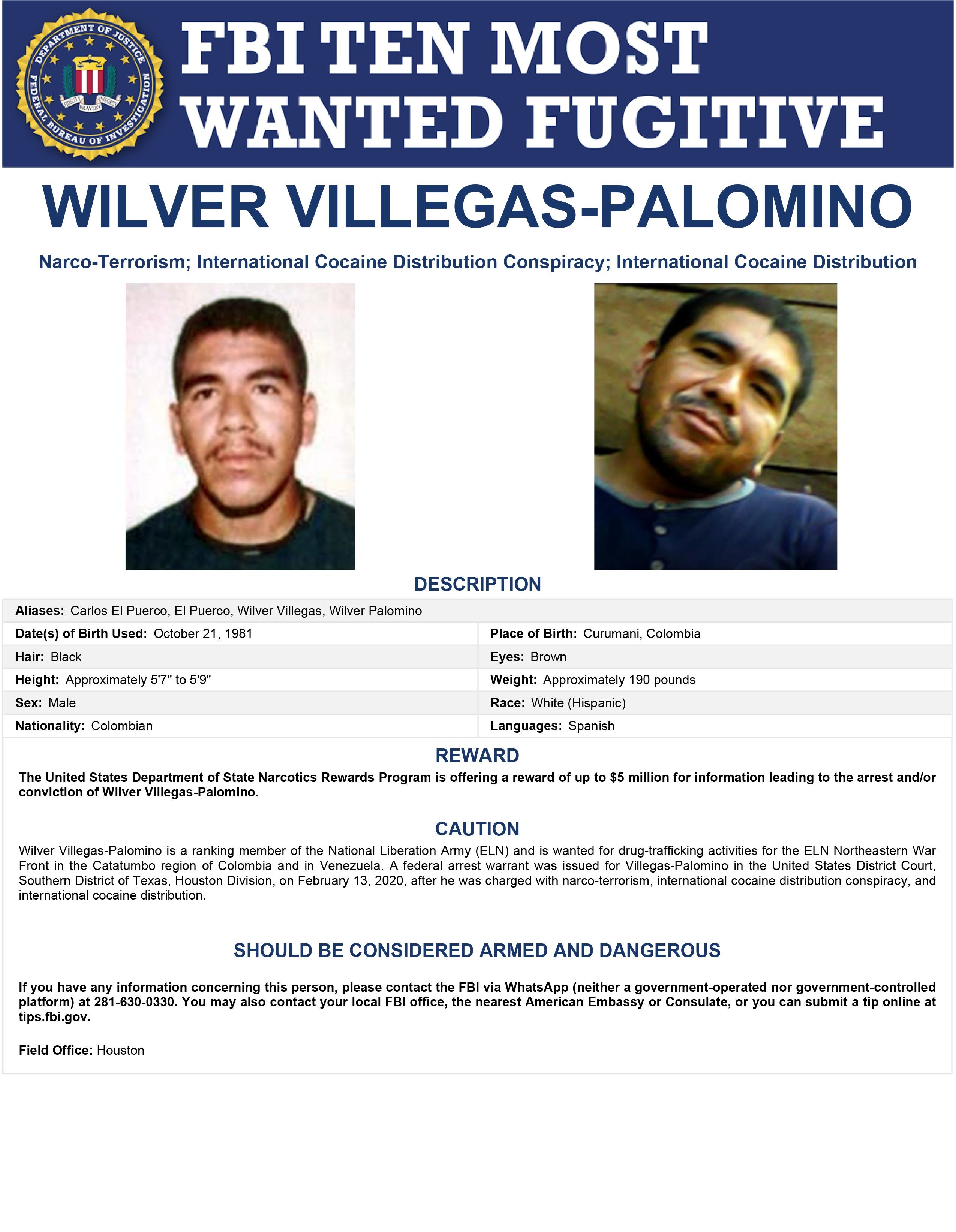 Villegas Palomino, alias 'Carlos El Puerco'