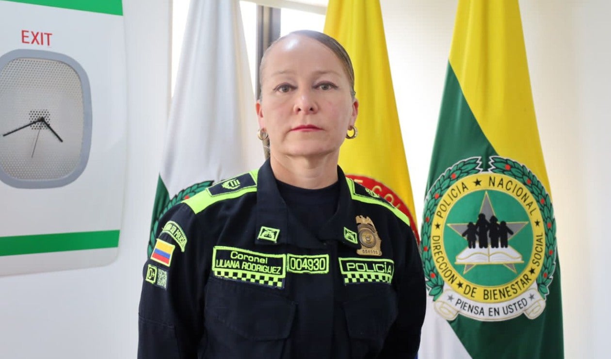 Coronel Sandra Liliana Rodríguez, comandante de la Policía Metropolitana de Ibagué.
