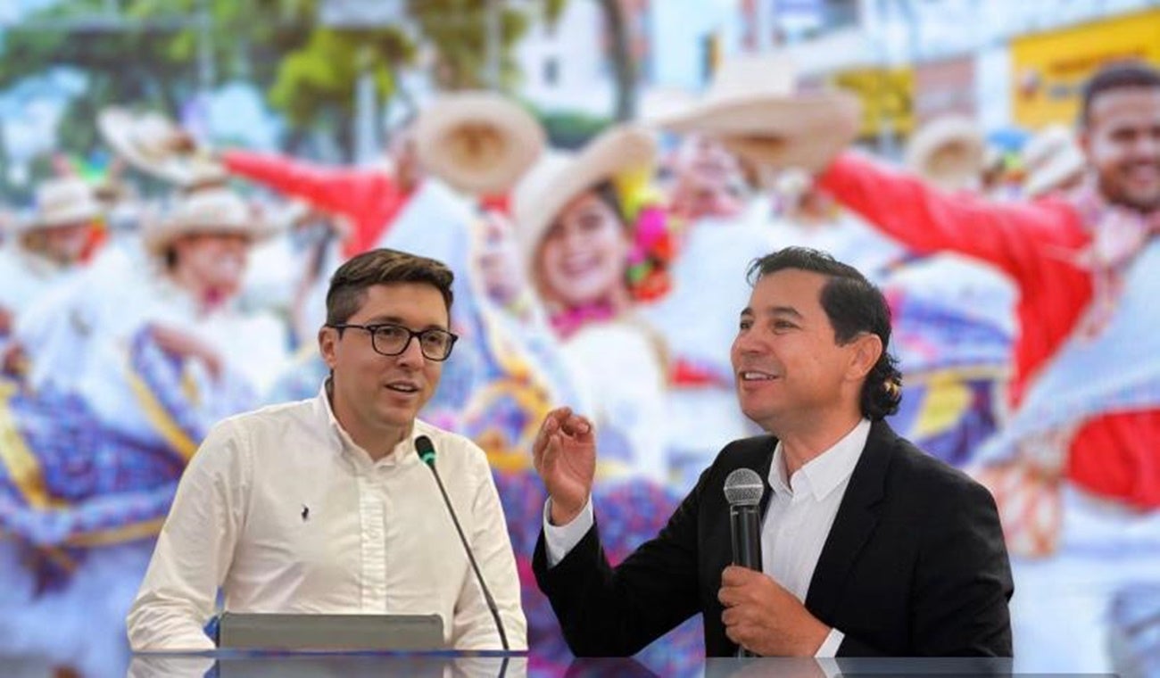 Diputado Marco Emilio Hincapié y Andrés Hurtado, alcalde de Ibagué