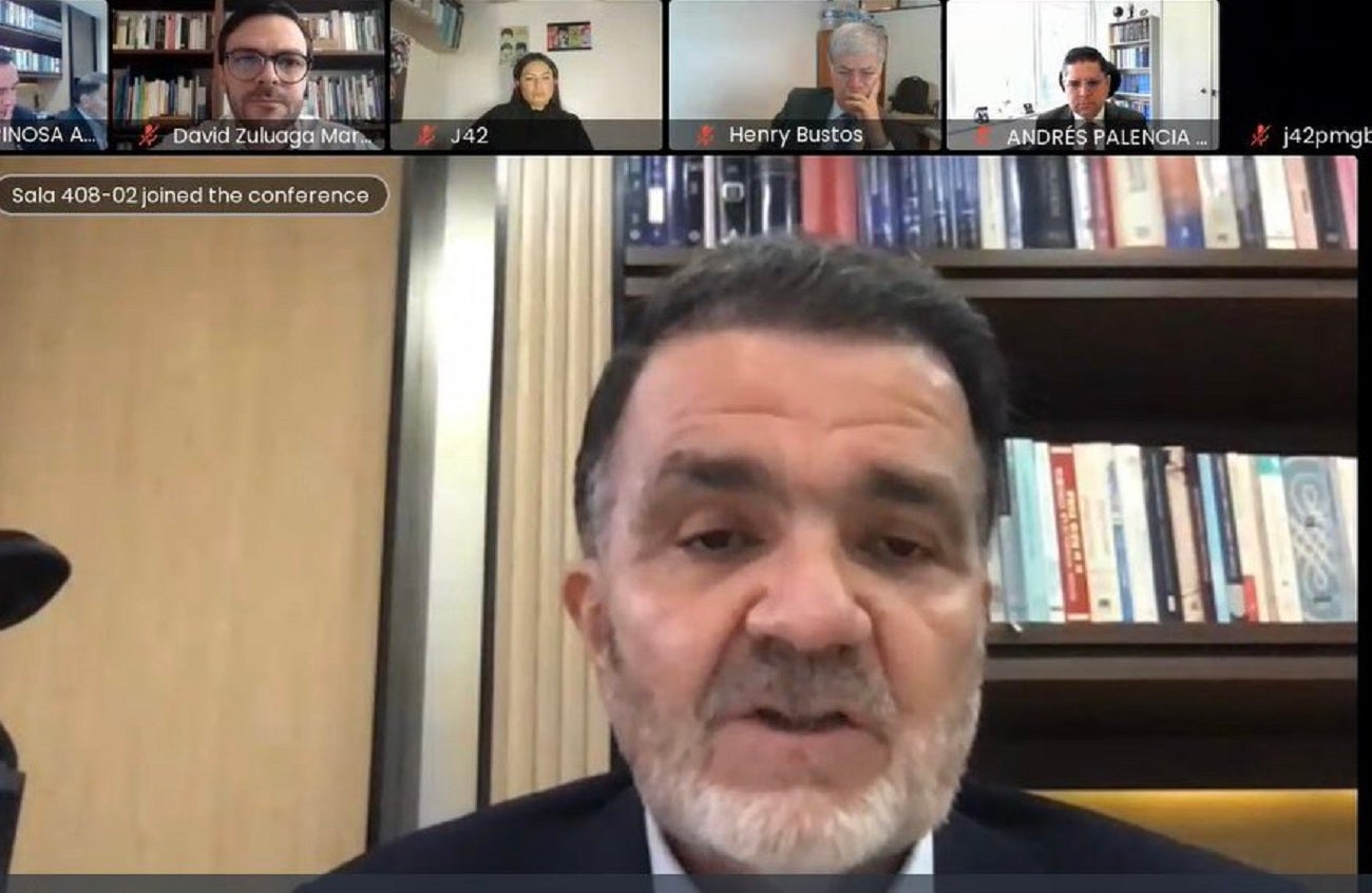 Óscar Iván Zuluaga en audiencia por el caso Odebrecht.