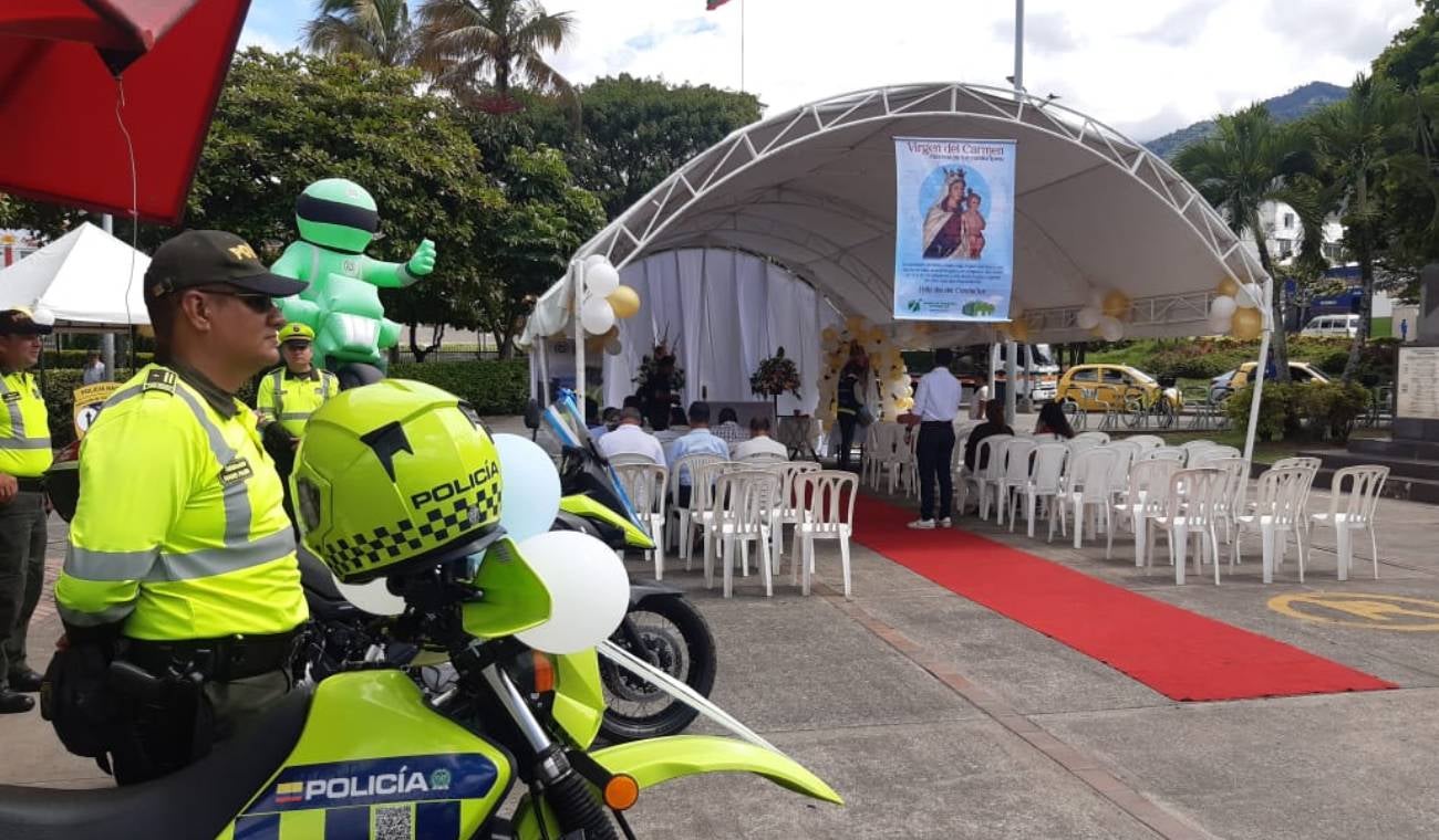 Policía en la celebración de la Virgen del Carmen