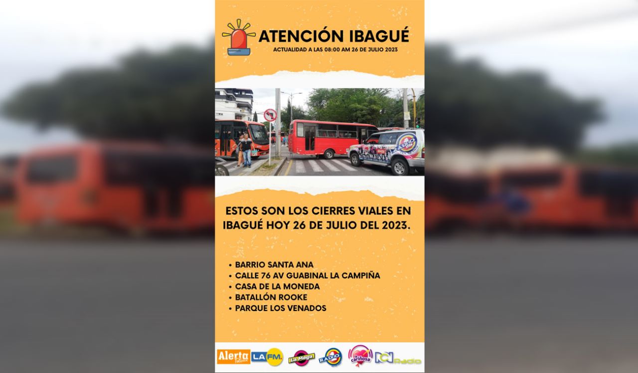 Bloqueos en Ibagué