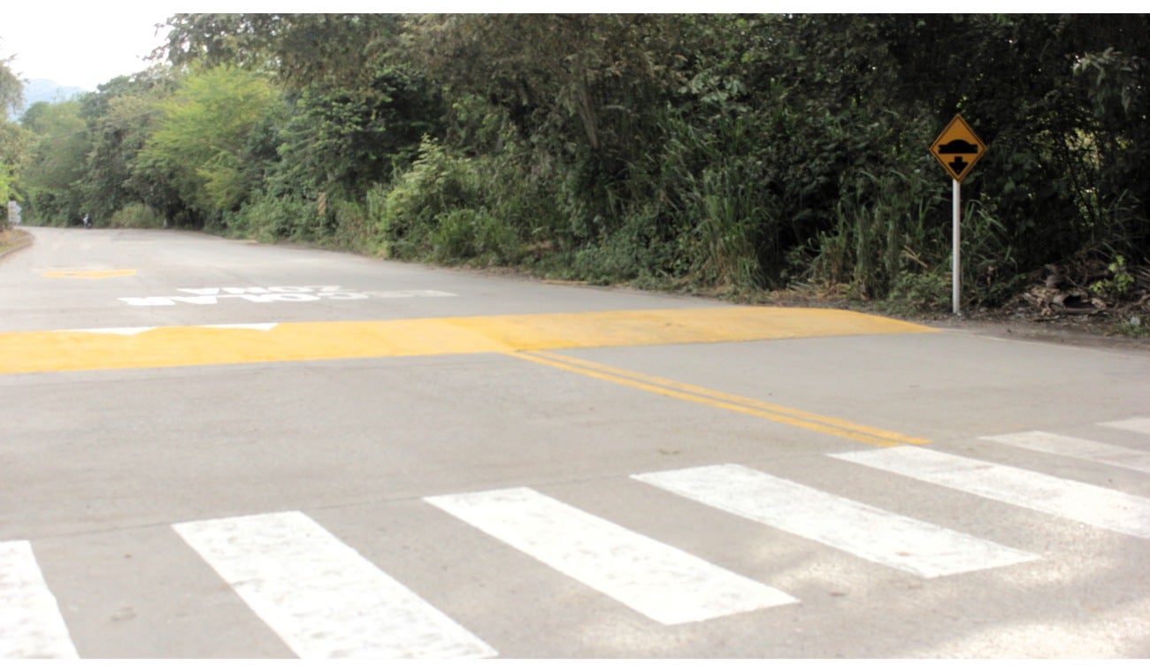 Señalización vial en vía secundaria de Ibagué