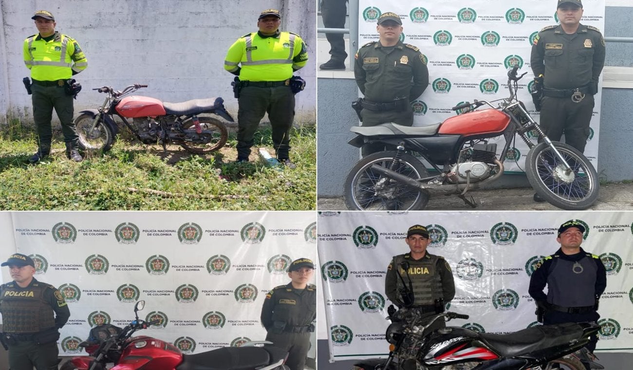 Detol recuperó motos hurtadas en Rovira, Melgar, Villahermosa y Lérida