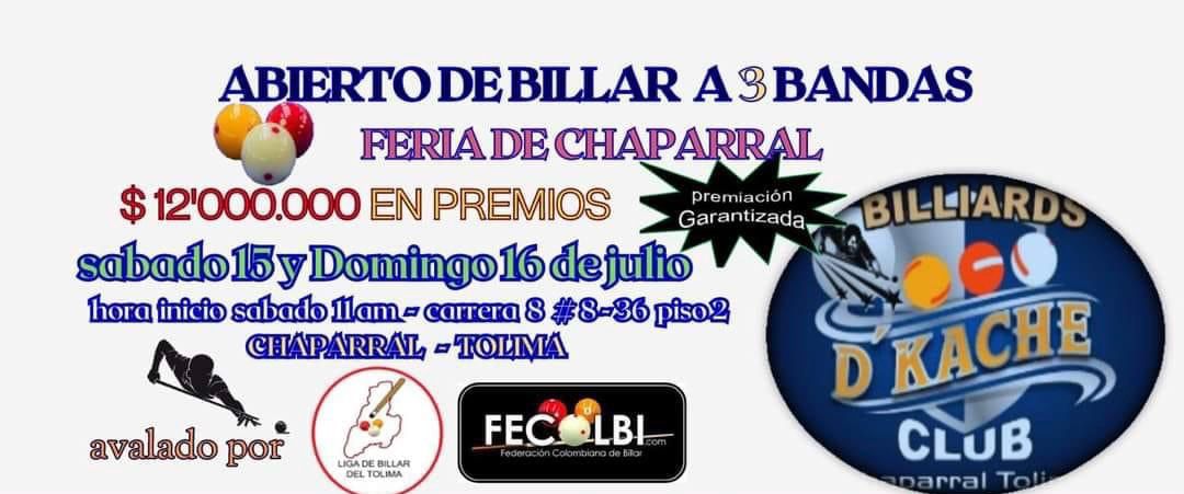 Billar torneo chaparral