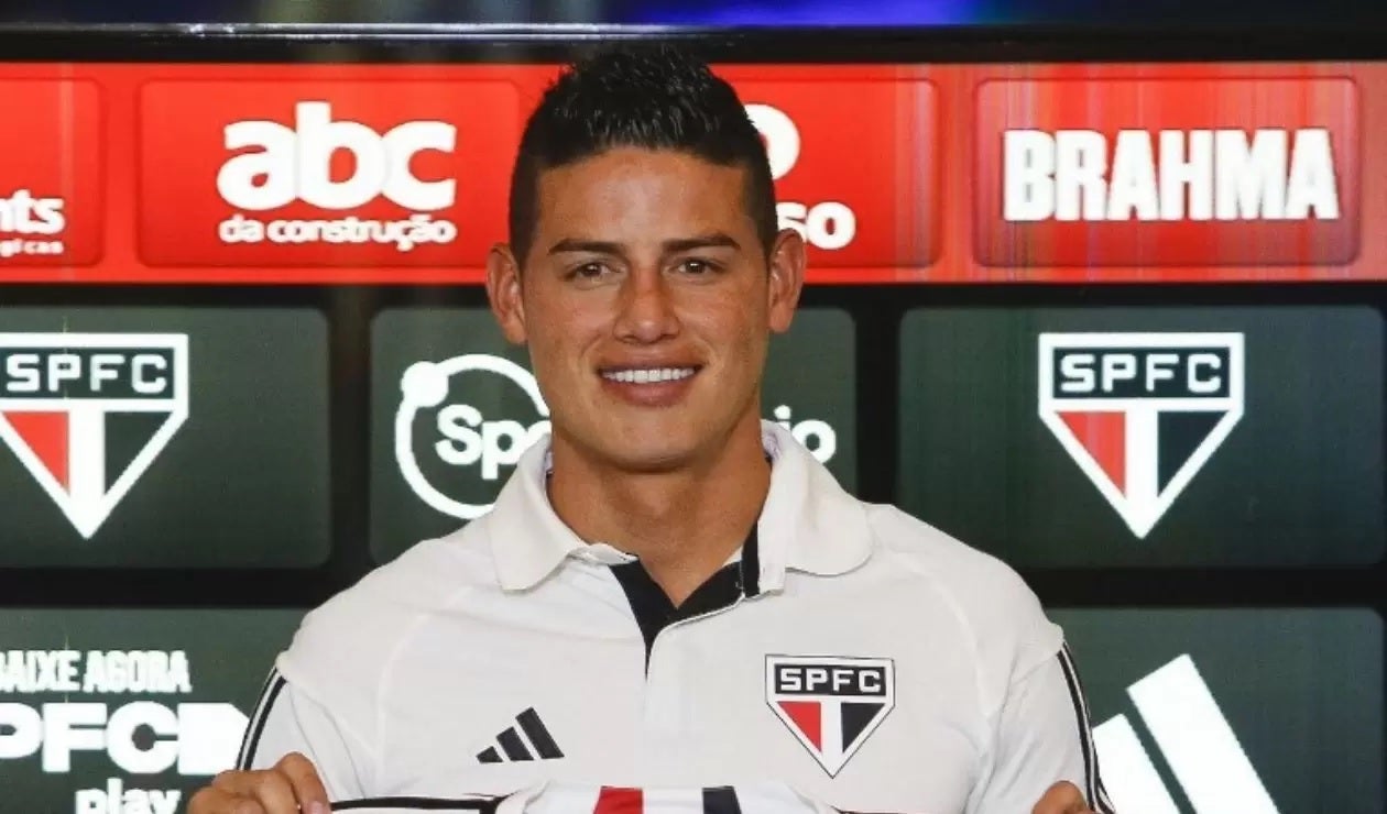 James Rodríguez en el Sao Paulo de Brasil