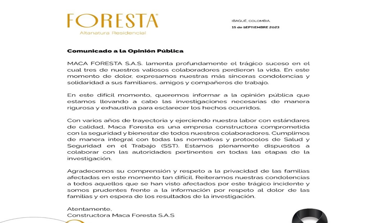 comunicado foresta