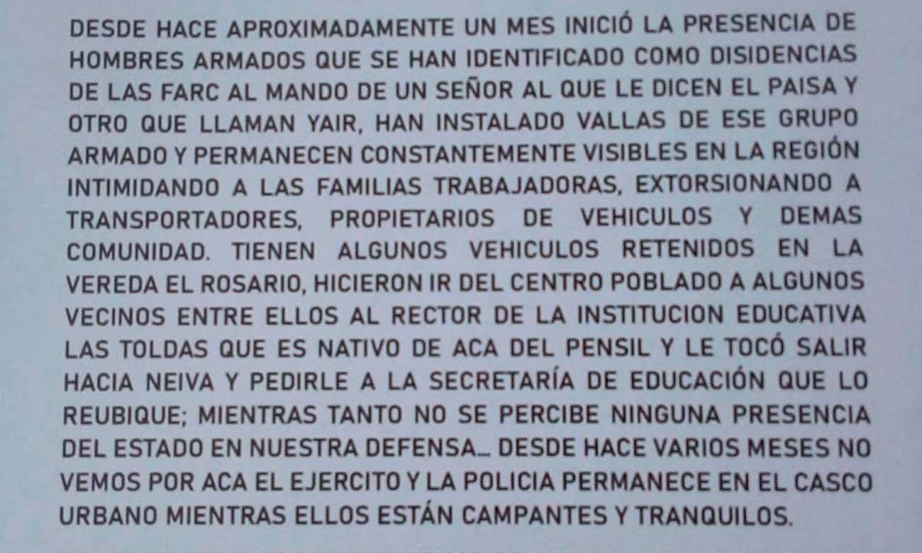 Vereda El Pensil, La Argentina, Huila
