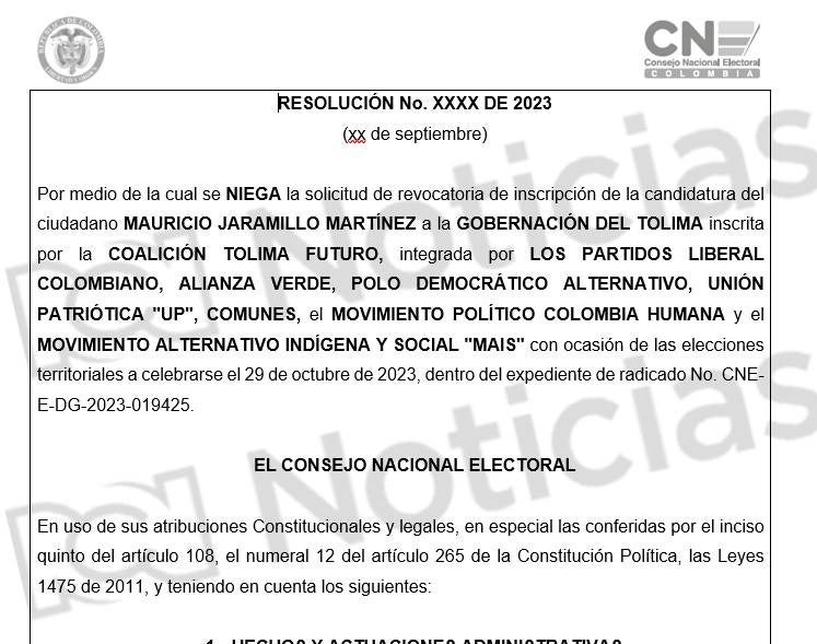 Fallo del CNE filtrado