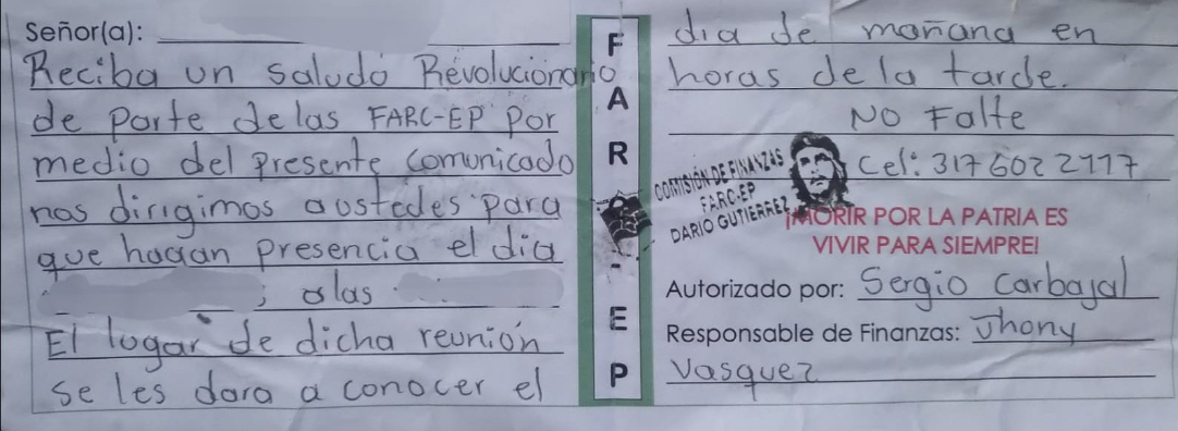 Siguen las amenazas a comerciantes y propietarios de establecimientos en el Huila