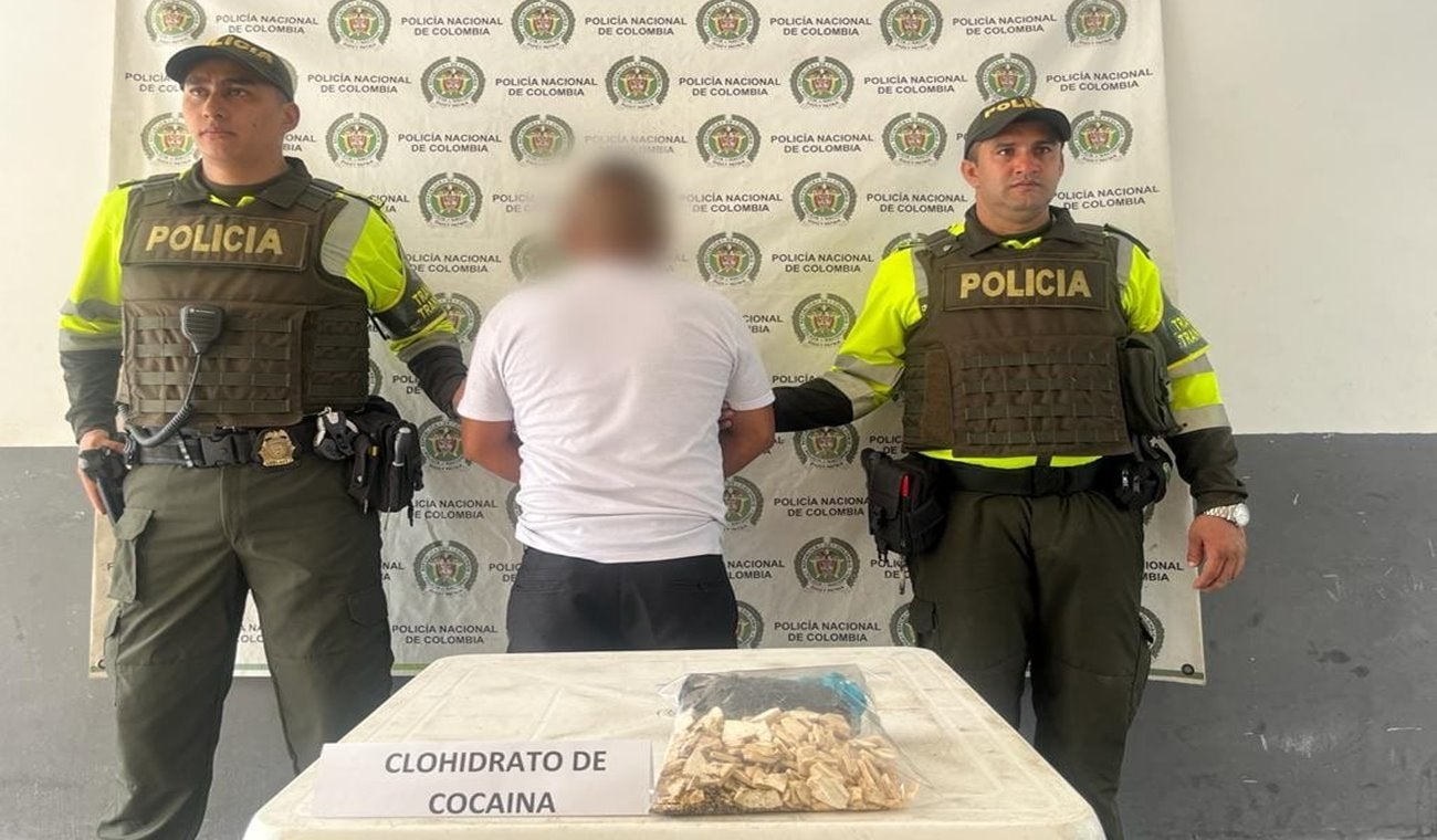 Pasajero fue sorprendido con un kilogramo de cocaína a su paso por El Espinal