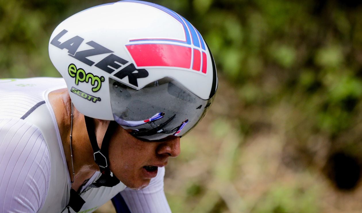 Rodrigo Contreras en una contrarreloj