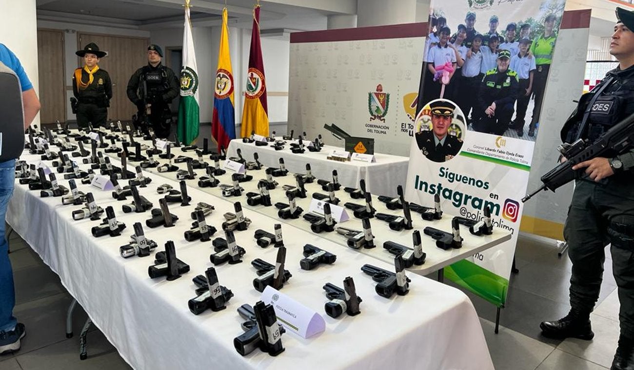 Autoridades incautaron y destruyeron 128 armas traumáticas en el Tolima