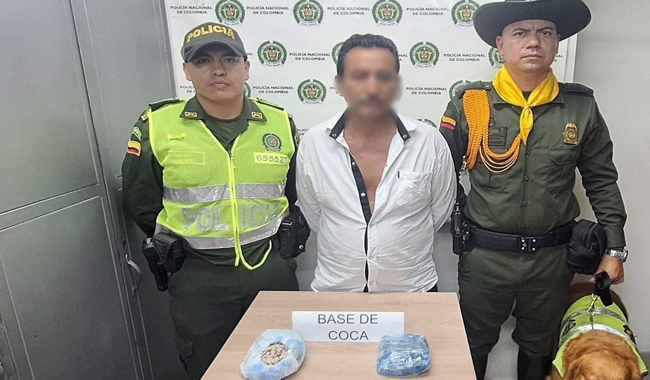 Atraparon al ‘cucho’ con 800 gramos de base de coca en la Terminal de Transportes de Ibagué