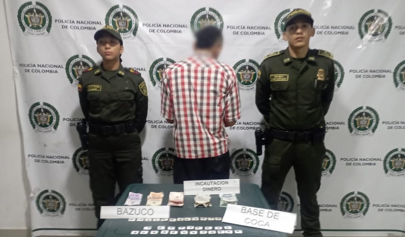 Cayó reconocido microtraficante que comercializaba con cocaína en Mariquita