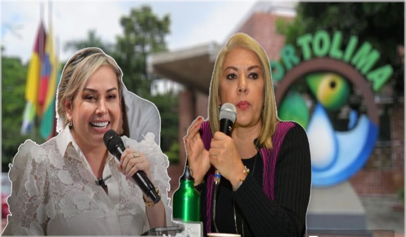 Alcaldesa de Ibagué, Johana Aranda y Olga Lucía Alfonso, directora de Cortolima