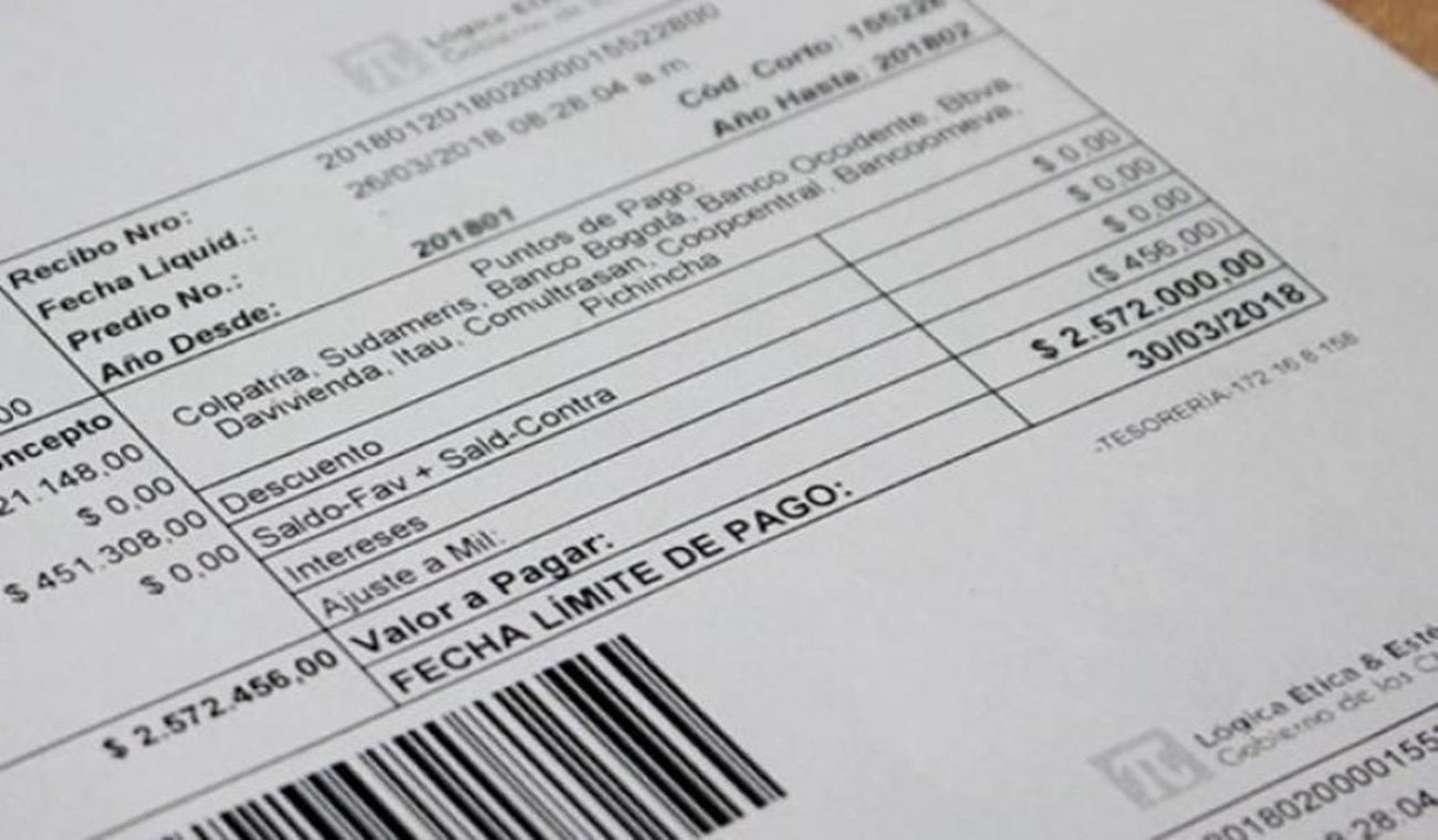 Recibo del Impuesto Predial Unificado