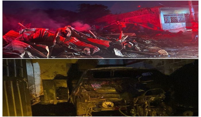 Incendio estructural en Natagaima